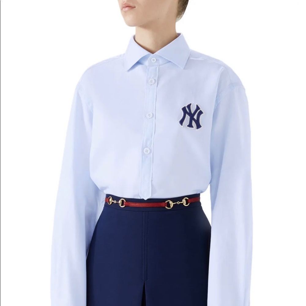 💯limited addition Gucci Yankee shirt dress